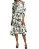 Jason Wu Collection Women's Forest Floral Silk Belted Shirtdress - 2