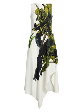 Jason Wu Collection Women's Painterly Crepe Midi-Dress