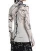 Jason Wu Collection Women's Scribble Floral Wool Turtleneck Sweater - 5