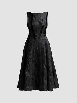 Jason Wu Collection Women's Textured Mixed-Media Scoopback Midi Dress