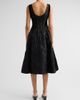 Jason Wu Collection Women's Textured Mixed-Media Scoopback Midi Dress - 3