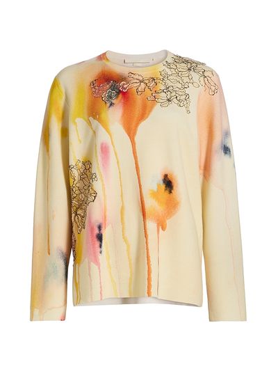 Jason Wu Collection Women's Watercolor Floral Wool Sweater
