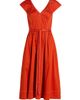 Jason Wu Women's Contast-Stitch Cotton Belted Midi-Dress - 1