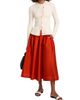 Jason Wu Women's Contrast Stitch Stretch Cotton Midi-Skirt - 2