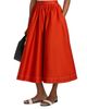 Jason Wu Women's Contrast Stitch Stretch Cotton Midi-Skirt - 4