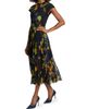 Jason Wu Women's Shadow Floral Crepe Chiffon Pleated Midi-Dress - 4