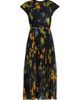 Jason Wu Women's Shadow Floral Crepe Chiffon Pleated Midi-Dress - 8