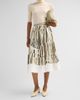 Jason Wu Women's Stripe Collage Stretch-Cotton Midi Skirt - 2