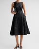 Jason Wu Women's Textured Mixed-Media Scoopback Midi Dress - 2