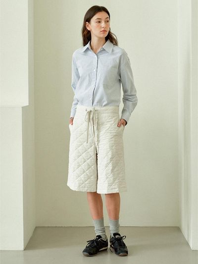 J`ASP Cloud Quilting Bermuda Pants