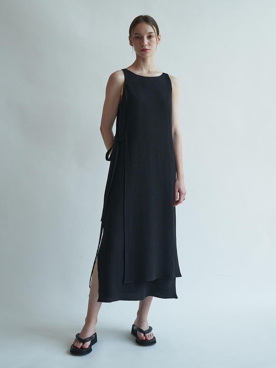 J`ASP Flow layered strap dress (Black)
