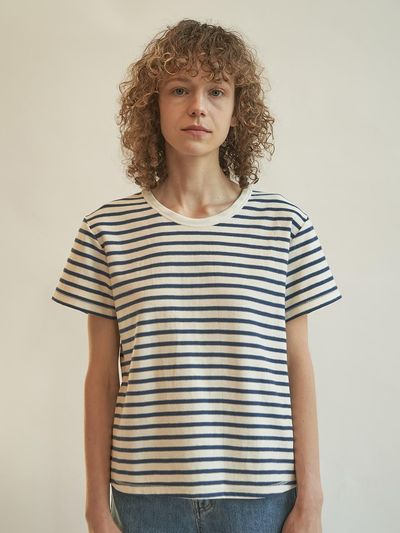 J`ASP French marine stripe t-shirt (Blue)