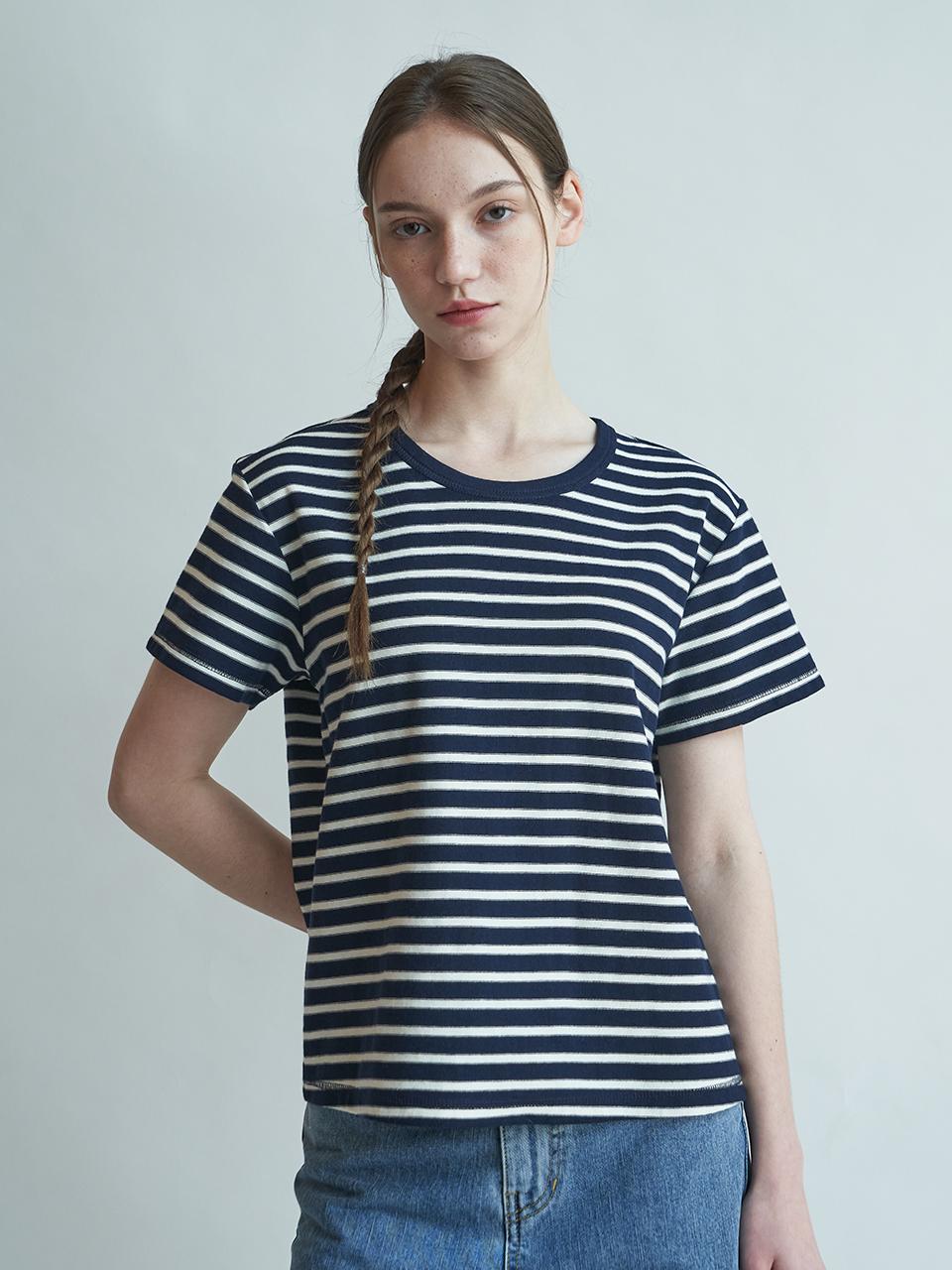 J`ASP French marine stripe t-shirt (Navy)