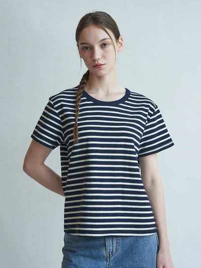 J`ASP French marine stripe t-shirt (Navy)