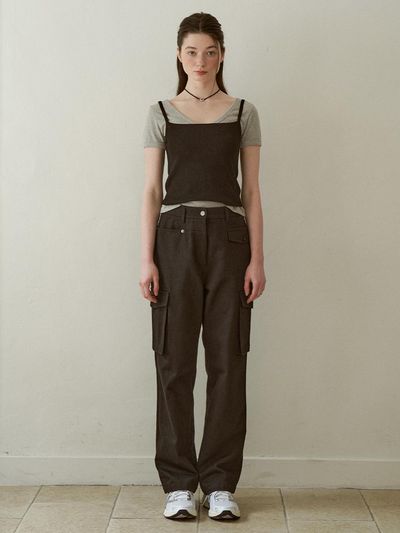 J`ASP Letter Pocket Cargo Pants (Black)