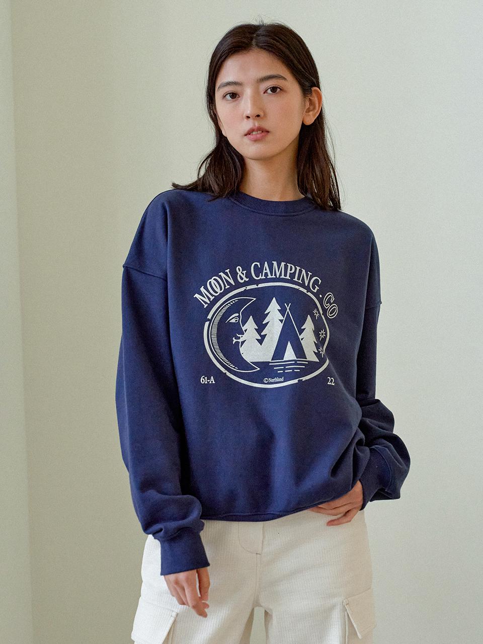 J`ASP Moon Camping Sweatshirt (Deep blue)