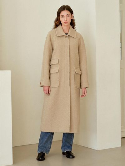 J`ASP Teddy balmacaan coat (Beige)