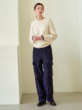 J`ASP Worker Corduroy Cargo Pants (Navy)