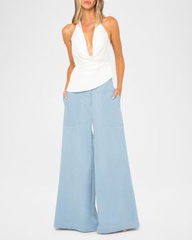 JBQ Oslo Chambray Wide-Leg Pants