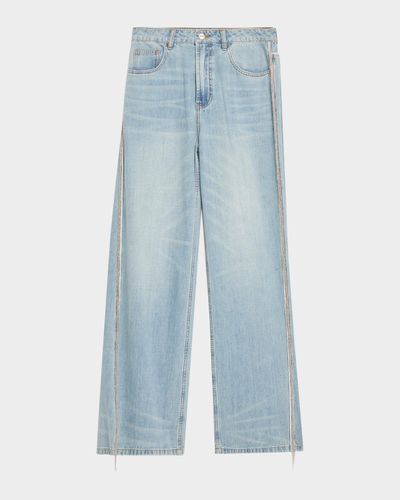 JBQ Palmer Fringe Wide-Leg Jeans
