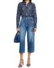 JBQ Women's Archie Floral Straight-Leg Crop Jeans - 2