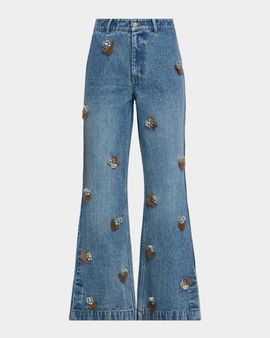 JBQ Wylder Floral Appliqué Jeans