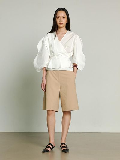 J.Chung Bitter: Bitter Bermuda Trouser Beige