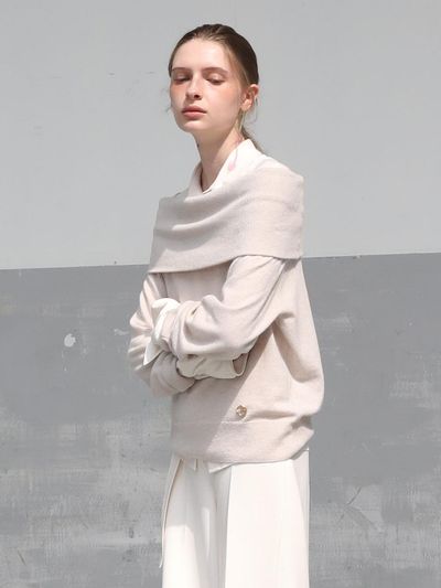 J.Chung Boy-Girl Off Shoulder Pulllover_Beige