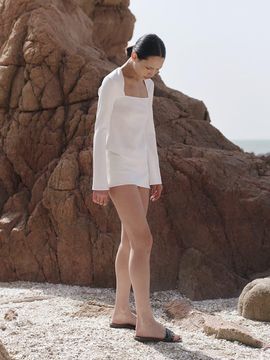 J.Chung Fieri Lowrise Skirt Pants_White