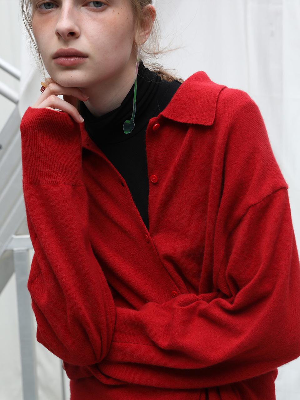 J.Chung Genius Knit Shirt_Bloody Red