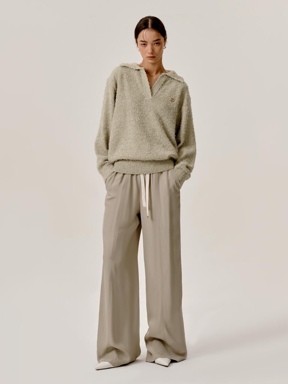 J.Chung Jute String Trouser_Ash Beige