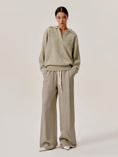 J.Chung Jute String Trouser_Ash Beige