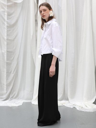 J.Chung Many Tuck Trouser_Black