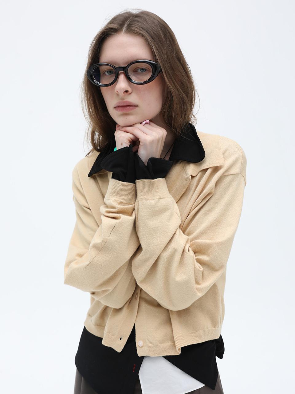 J.Chung Moment Crop Knit Shirt_Yellow