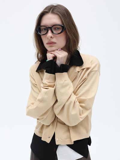 J.Chung Moment Crop Knit Shirt_Yellow