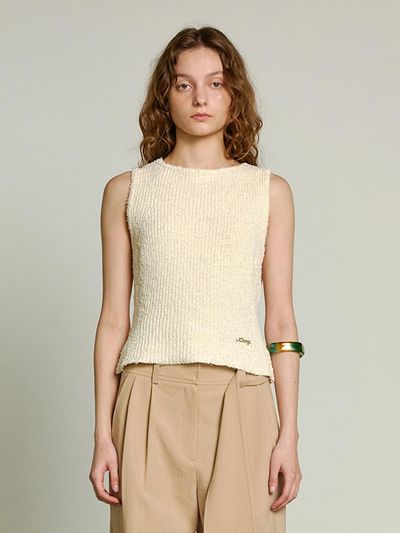 J.Chung Sleeveless Knit Top_Light Beige