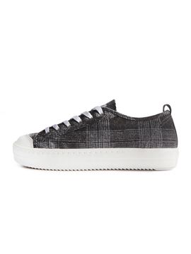 j.daul Superb Original Checkered Sneakers - Gray