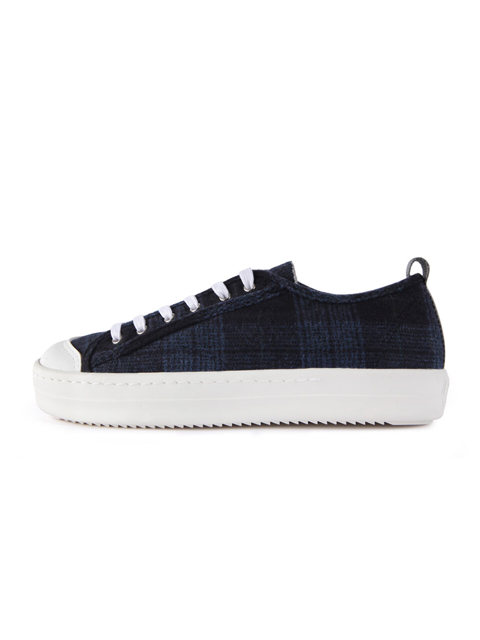 j.daul Superb Original Checkered Sneakers - Navy