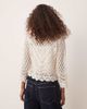 JDY JDY 3/4 sleeve crop broderie cardigan in cream-Neutral - 2