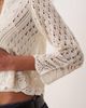 JDY JDY 3/4 sleeve crop broderie cardigan in cream-Neutral - 3