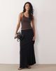 JDY JDY a-line satin maxi skirt in black - 1