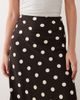 JDY JDY a-line satin maxi skirt in brown polka dots - 3