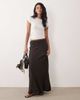 JDY JDY a-line satin maxi skirt in chocolate-Brown - 1