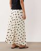 JDY JDY a-line satin maxi skirt in cream polka dots-White - 4