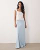 JDY JDY a-line satin maxi skirt in light blue - 1