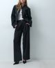 JDY JDY belt detail wide leg pants in black - 1