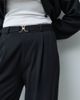 JDY JDY belt detail wide leg pants in black - 4