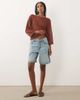 JDY JDY boat neck crochet top in burgundy-Red - 2
