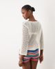 JDY JDY boatneck crochet top in cream-White - 4