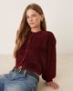 JDY JDY borg cardigan in burgundy-Red - 1
